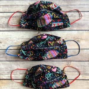 Adult Size Champagne Slots Fabric Face Mask